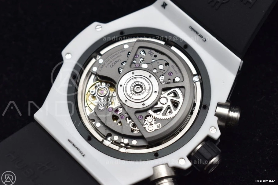 Bang Strap Unico 516 Ceramic White White A 1:1 Best Edition ZF Dial Packable Rubber on Skeleton Big 0320